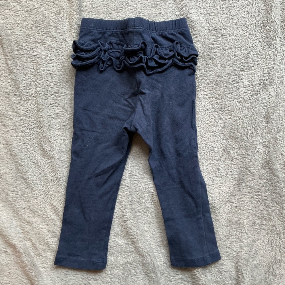 Old Navy Ruffle Bottom Navy Leggings